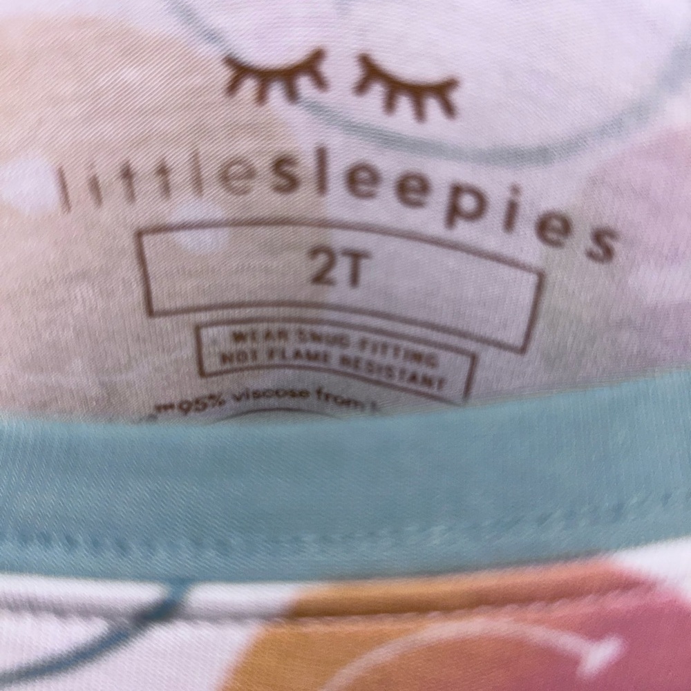 Little Sleepies Positive Vibes 2 piece pajamas. Sz 2T NWT - Picture 2 of 2